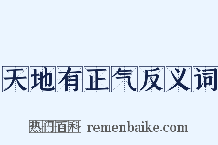 天地有正气反义词是什么意思的图片